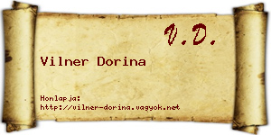 Vilner Dorina névjegykártya